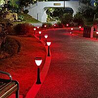 umbrella bollard solar garden light