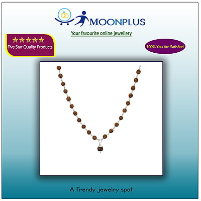 Silver Tied Rudraksha Mala