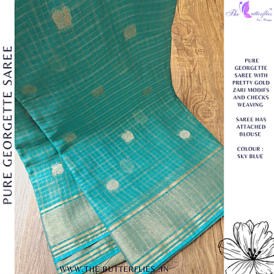 PURE GEORGETTE SAREE  VFLSGRS23927