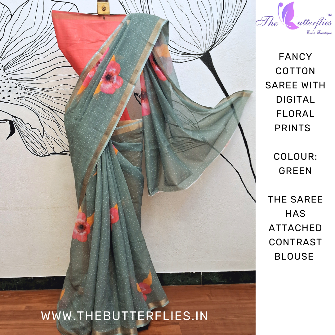 FANCY COTTON SAREE DCMSFSC24000 FANCY COTTON SAREE DCMSFSC24000