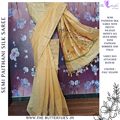 SEMI PAITHANI SILK SAREE MHTSSIL24339
