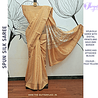 BEAUTIFUL SPUN SILK SAREE KCVSCRE23559