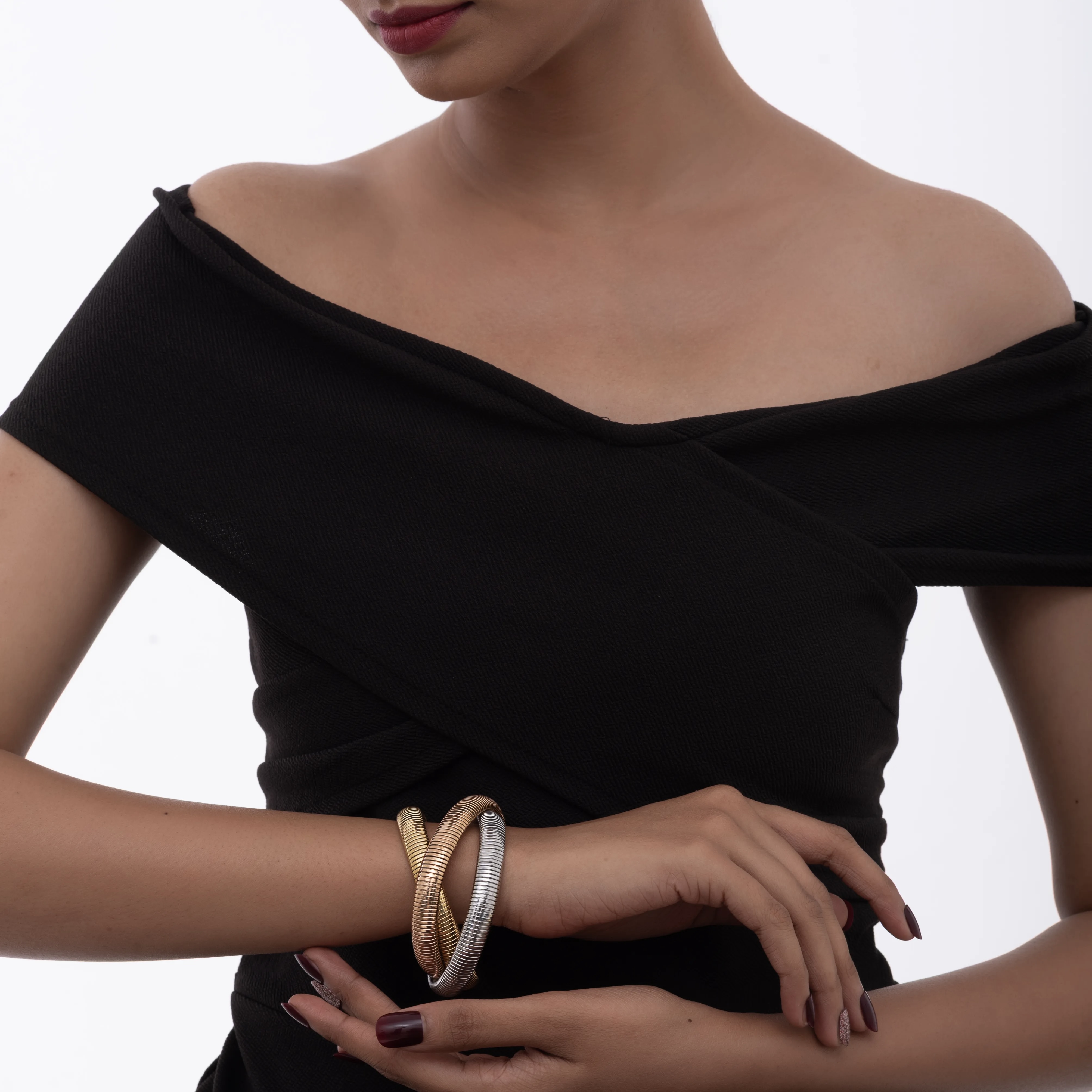 Tricolor Bold Statement Bracelet
