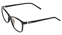 Unisex Rectangular Medium Spectacle Frames. Glossy Black Color Frame.