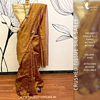 CRUSHED TISSUE SILK SAREE USTSTES23510 CRUSHED TISSUE SILK SAREE USTSTES23510