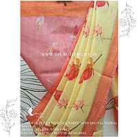 PURE LINEN SILK SAREE YBRSLIN23633 PURE LINEN SILK SAREE YBRSLIN23633