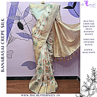 BANARASI CREPE SILK SAREE DCMSBNS24290 BANARASI CREPE SILK SAREE DCMSBNS24290