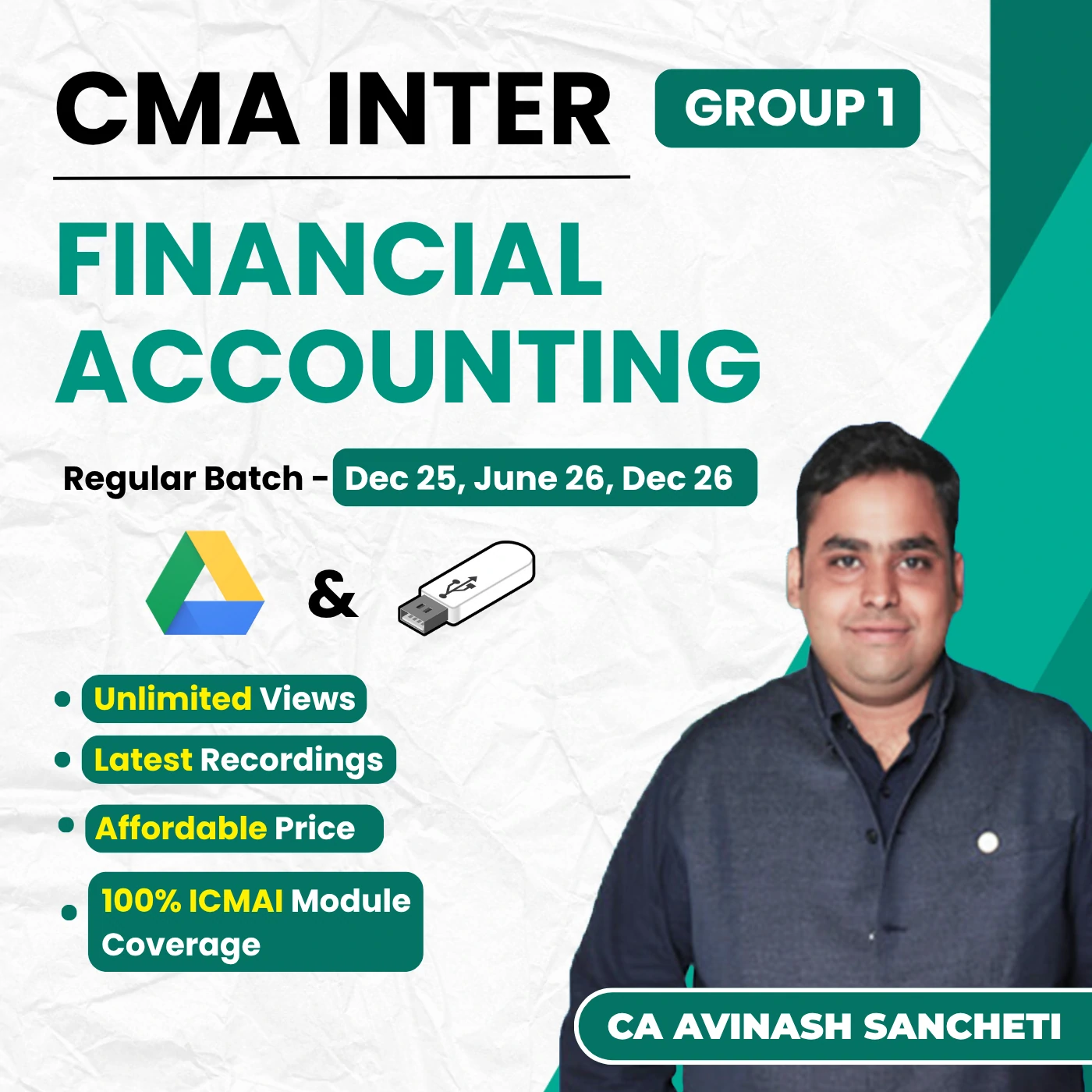 CMA Inter Financial Accounting (Group 1) By CA Avinash Sancheti CMA Inter Financial Accounting (Group 1) By CA Avinash Sancheti