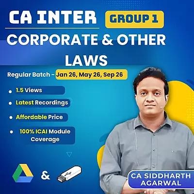 CA Inter Corporate & Other Laws (Group 1) by CA Siddharth Agarwal