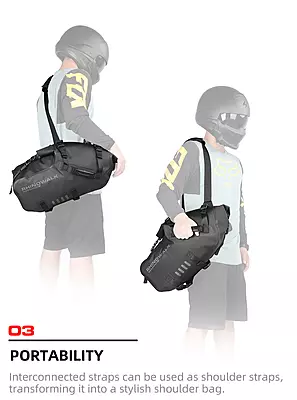 Rhinowalk Waterproof Motorcycle Pannier Side Bag 18/28/48L - Pair/Rackless Rhinowalk Waterproof Motorcycle Pannier Side Bag 18/28/48L - Pair/Rackless