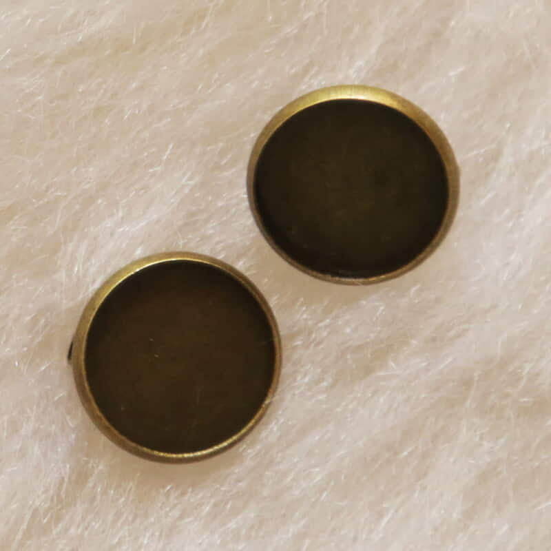 Circle Brooch Bezel  Antique Bronze