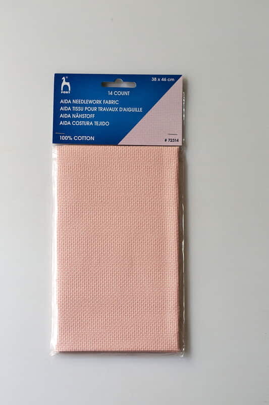 Pony Aida Fabric 38 x 46 cm Pink 14C Pony Aida Fabric 38 x 46 cm Pink 14C