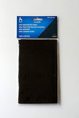 Pony Aida Fabric 38 x 46 cm Black 14C Pony Aida Fabric 38 x 46 cm Black 14C