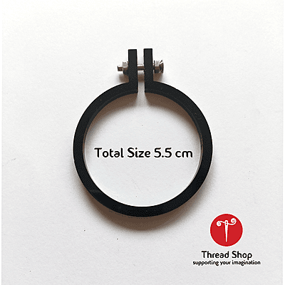 Mini Hoop Circle With Screw Black Big