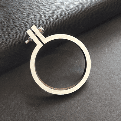 Mini Hoop Circle With Screw Veneer 5 cm