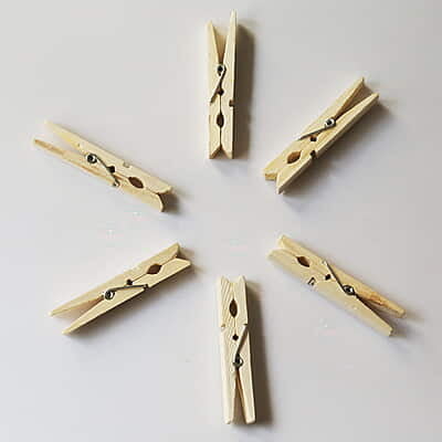 Wooden Clip Natural 4 cm