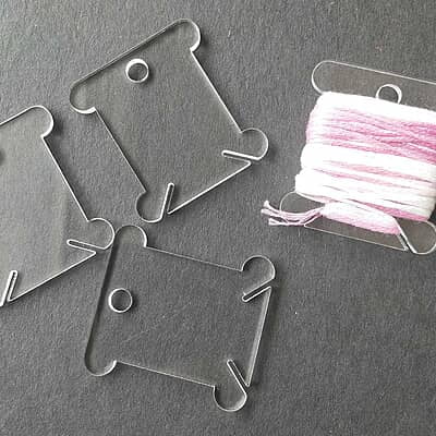 Floss Bobbin  Transparent 3 mm