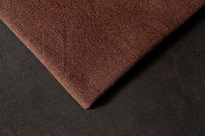 Casement Embroidery Fabric Coffee Brown
