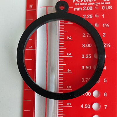 Mini Hoop Circle Black 5.5cm