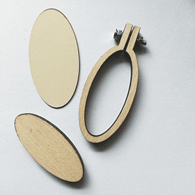 Mini Hoop vertical Oval  Veneer Big
