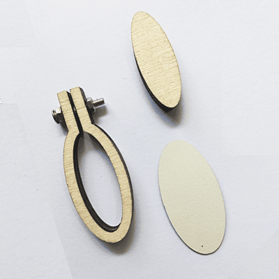 Mini Hoop vertical Oval  Veneer Small