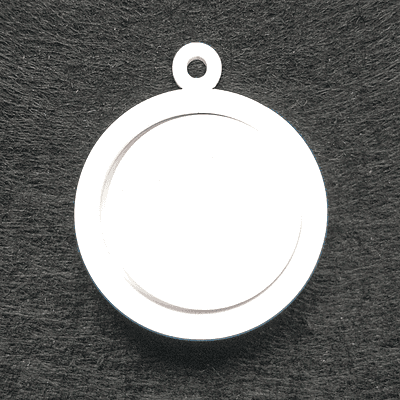 Mini Hoop Circle White Medium