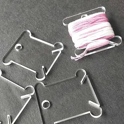 Floss Bobbin  Transparent 3 mm