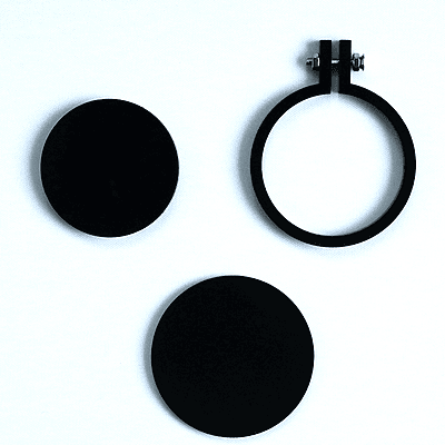 Mini Hoop Circle With Screw Black Big