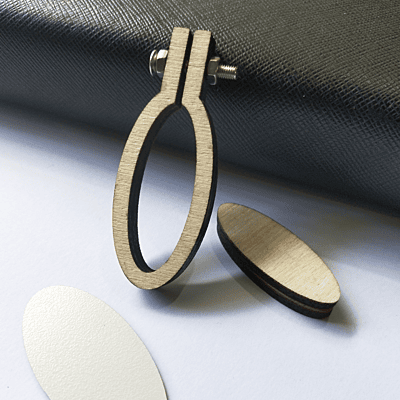 Mini Hoop vertical Oval  Veneer Small