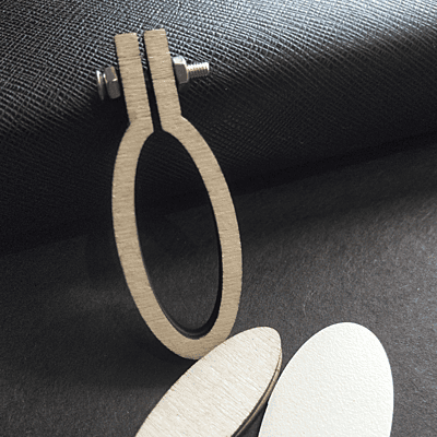 Mini Hoop vertical Oval  Veneer Small