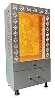 3D Corian Radha Krishna Puja Mandir With WPC Pillar SB3002 3D Corian Radha Krishna Puja Mandir With WPC Pillar SB3002