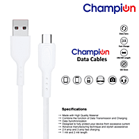 Champion M101 PVC 2.4 Amp Micro Data Cable (White) Champion M101 PVC 2.4 Amp Micro Data Cable (White)