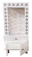 3D Corian Radha Krishna Puja Mandir With WPC Pillar SB3002 3D Corian Radha Krishna Puja Mandir With WPC Pillar SB3002