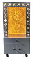 3D Corian Radha Krishna Puja Mandir With WPC Pillar SB3002 3D Corian Radha Krishna Puja Mandir With WPC Pillar SB3002