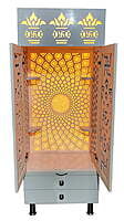 3D Corian Om Mandir With Door Jali SB3003 3D Corian Om Mandir With Door Jali SB3003