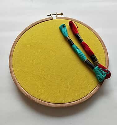 Casement Embroidery Fabric Yellow