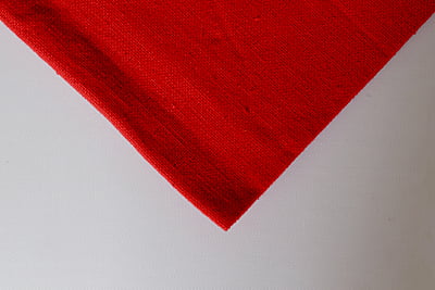 Casement Embroidery Fabric  Bright Red