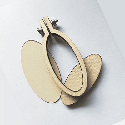Mini Hoop vertical Oval  Veneer Big