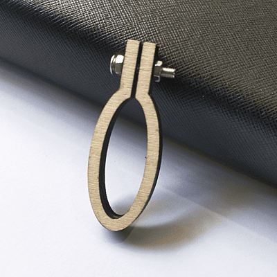Mini Hoop vertical Oval  Veneer Small