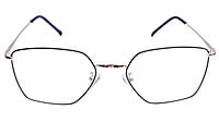 Unisex Pentagon Spectacle Frame. Golden &Black Color Frame. Unisex Pentagon Spectacle Frame. Golden &Black Color Frame.