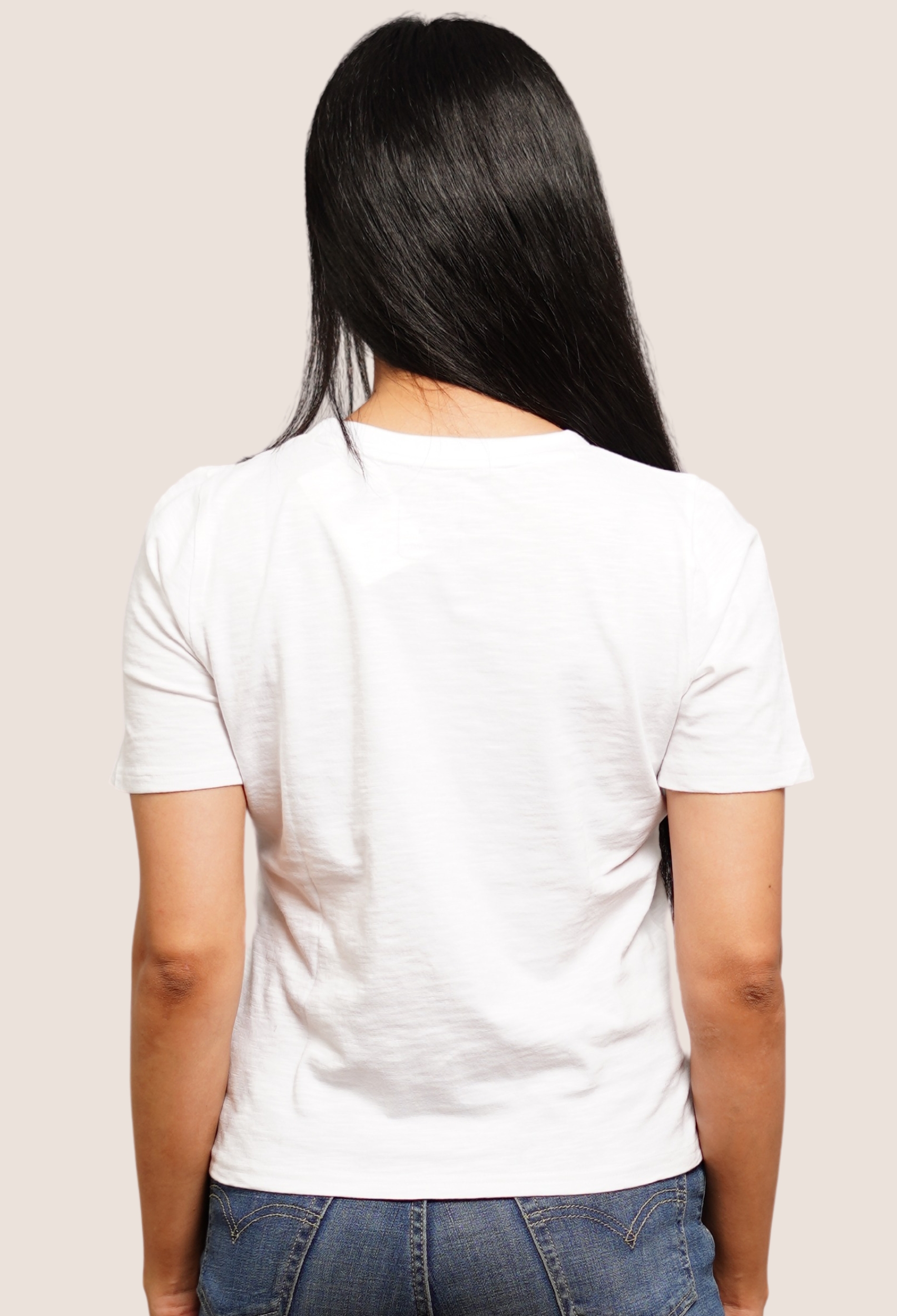 GRL PWR SNOW WHITE CLASSIC T-SHIRT ORANGE GREEN PRINT
