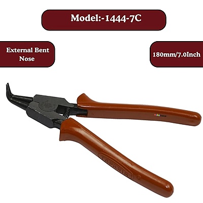 TAPARIA Circlip Plier External Bent Nose 180mm 2E1 1444-7C TAPARIA Circlip Plier External Bent Nose 180mm 2E1 1444-7C