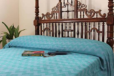 Chevron in Blue Bed Cover Chevron in Blue Bed Cover