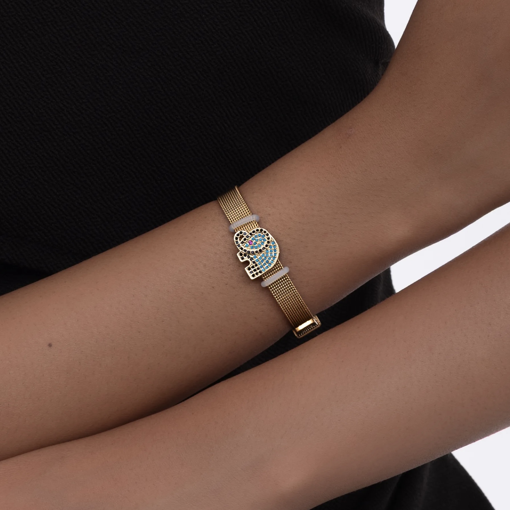 Studded Elephant Watch Belt