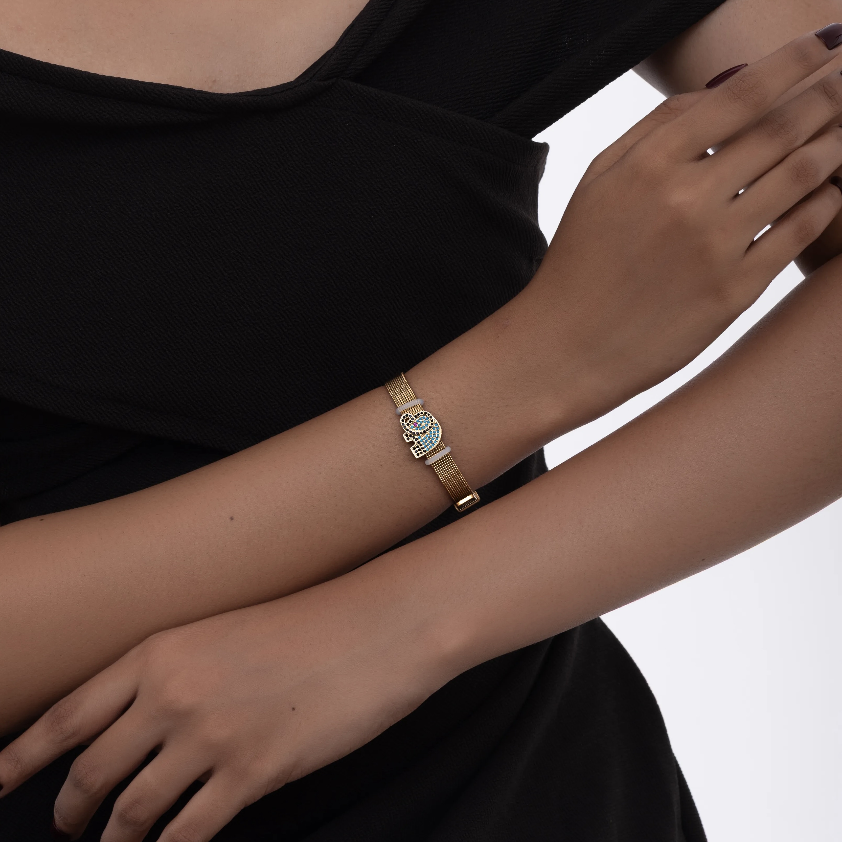 Studded Elephant Watch Belt