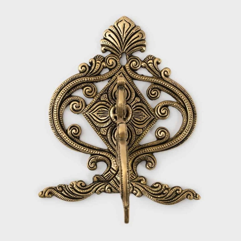 Brass Wall Hanging Bracket - 7 inch Height | Stylish Brass Wall Hanging Bracket for Decor Items