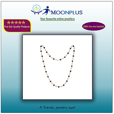 Silver tied Sphatik & Rudraksha Mala/Chain