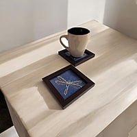 Zardozi Dragonfly Wooden Coaster (Set of 2) Zardozi Dragonfly Wooden Coaster (Set of 2)