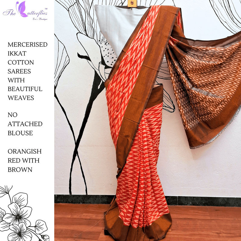 IKKAT MERCERISED COTTON SAREE BGHSDIC23322 IKKAT MERCERISED COTTON SAREE BGHSDIC23322