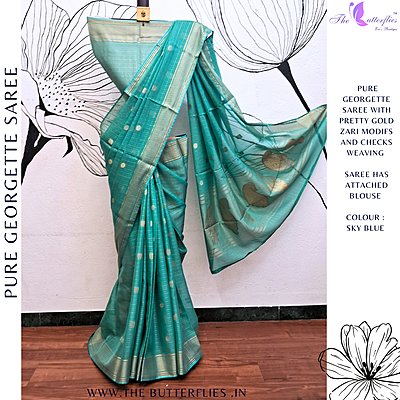 PURE GEORGETTE SAREE  VFLSGRS23927